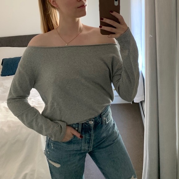 Misguided grey off the shoulder sweater - Picture 2 of 6